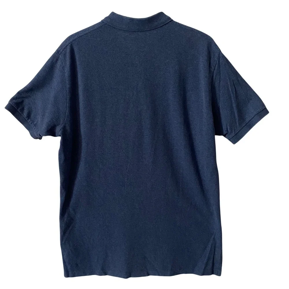 Polo Ralph Lauren Mens XL Navy Blue Short Sleeve Pique Polo Yellow Pony Logo